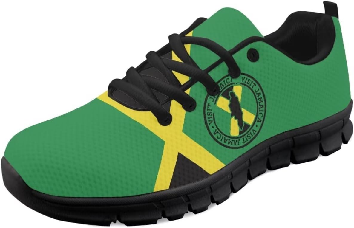 

Кроссовки с американским флагом для женщин, беговые и теннисные обувь, легкие спортивные трейловые кроссовки, мужские кроссовки ко Дню независимости США Getelinseng, Jamaican Flag