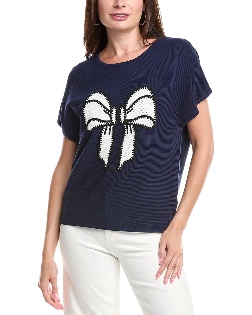 

Tahari Свитер с удлиненными рукавами и горизонтальной резинкой T Tahari, синий