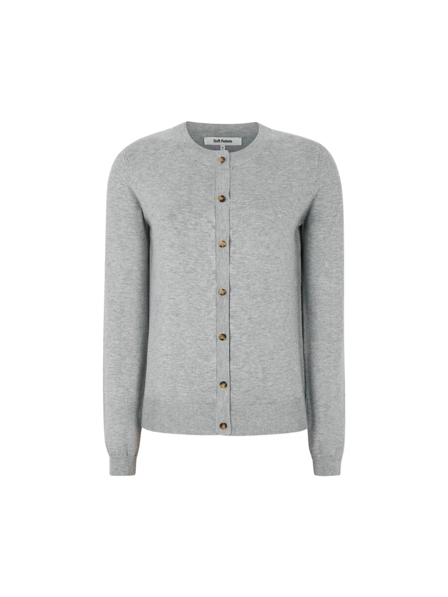 

Вязаный кардиган Soft Rebels Marla, светло-серый