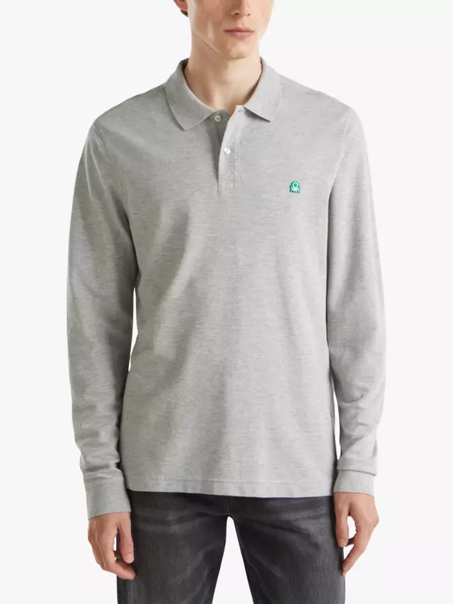 

Поло Benetton Cotton, цвет grey/melange