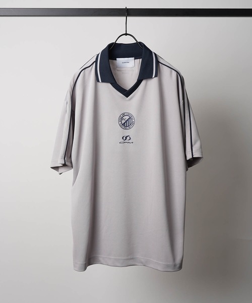 

Футболка с коротким рукавом, принт 25SS, униформа боковой линии поля Confirm, серый