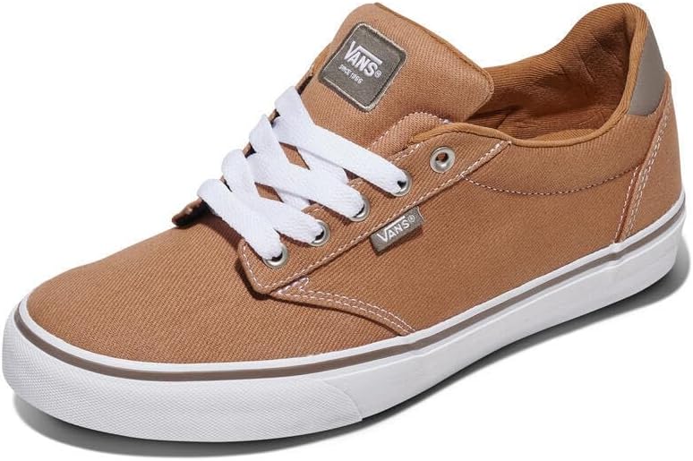 

Vans Mens Atwood Deluxe Shoe | Низкие модные кроссовки для работы, прогулок и повседневной носки, T&L Chipmunk