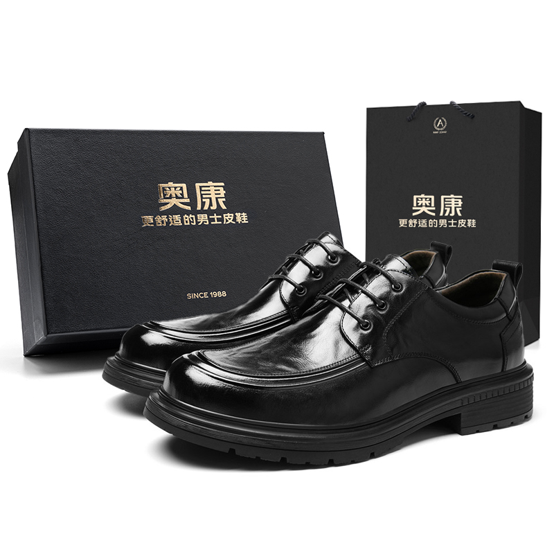 

AOKANG Мужские повседневные туфли Men's - Premium Feel-Black (стандартный размер кожаной обуви, рекомендуем выбрать на размер меньше для узкой колодки)