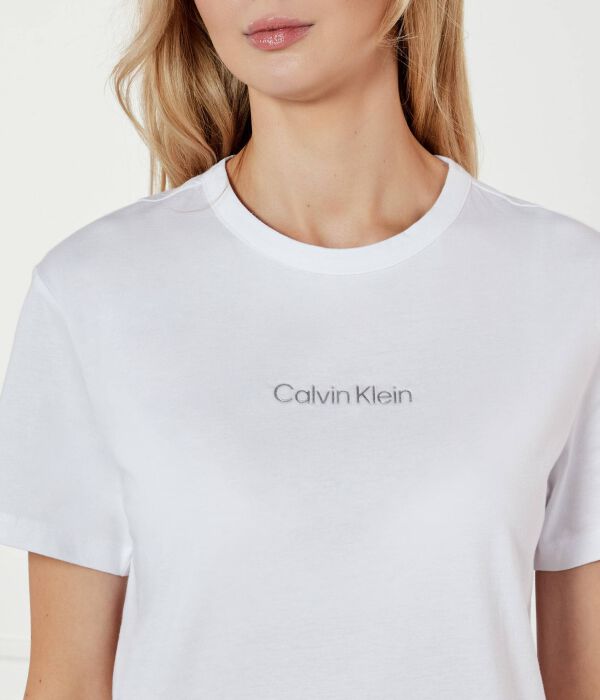 Футболка женская Calvin Klein хлопковая, белый — фото 4