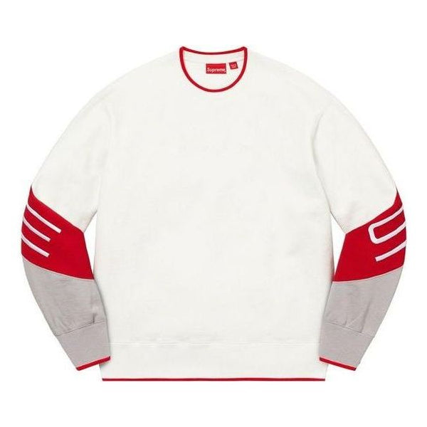 

Свитер stretch crewneck 'white red grey' Supreme, белый