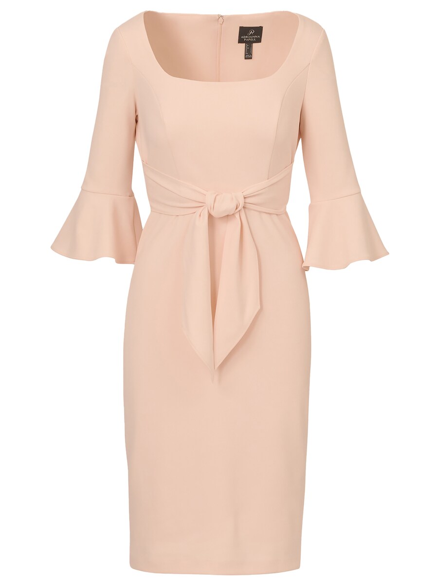 

Коктейльное платье Adrianna Papell Bell Sleeve Tie Front Dress, розовый