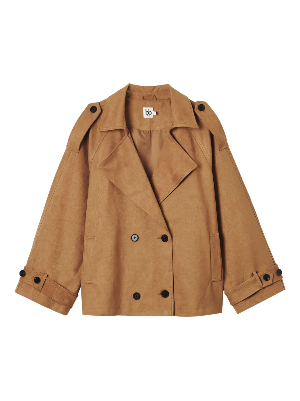 

Двубортный укороченный тренч b+ab, коричневый