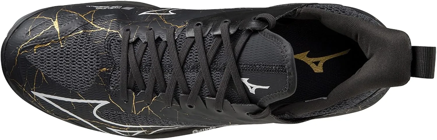 Гандбольные кроссовки Mizuno Wave Mirage 4 унисекс. Цвет: черный/белый/золотой (41); Размер: EUR 36.5 | US 5 | UK 4 — фото 4