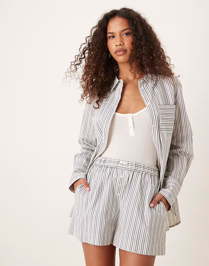 

Шорты из поплина в синюю полоску Tala