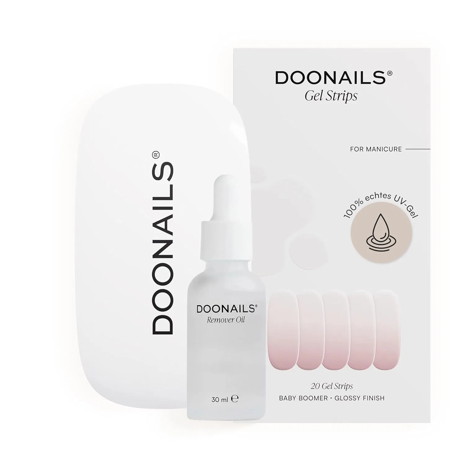 Стартовый набор Doonails Gel Strips для гель-маникюра за 20 минут Doonails, Baby Boomer