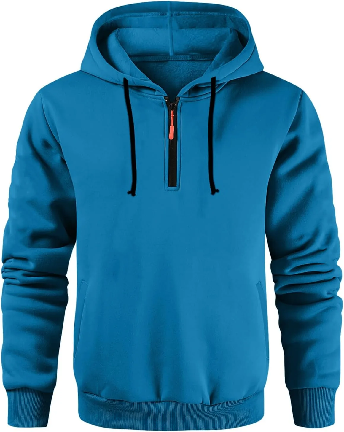 

GOFULY худи с четвертью молнией мужское, флис, большие размеры, с карманом