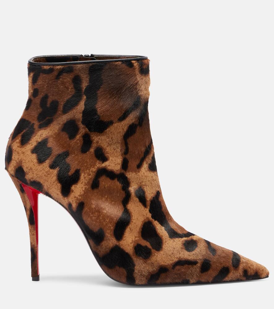 Ботильоны Miss Z 100 из телячьей кожи Christian Louboutin, Brown — фото 4