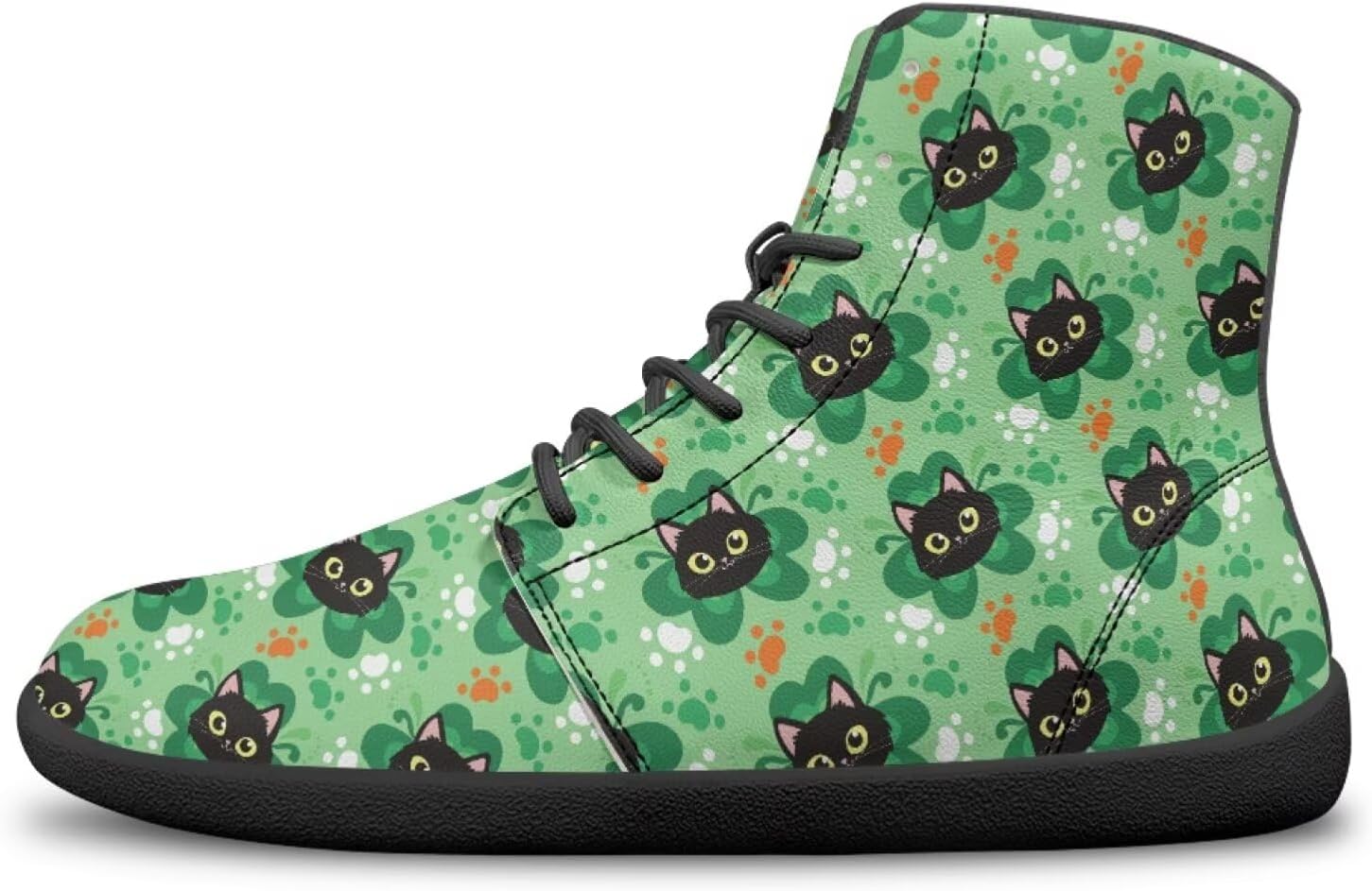 

Кроссовки ко Дню Святого Патрика для женщин и мужчин, высокие, минималистичные, спортивные тренажеры Bychecar, черный