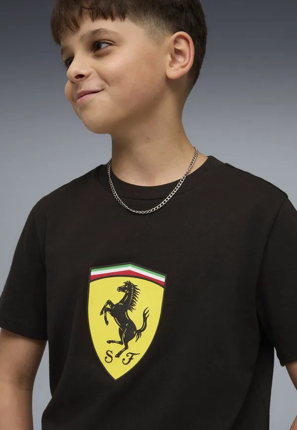 Футболка с принтом в виде цветного щита scuderia ferrari Puma, Black — фото 3