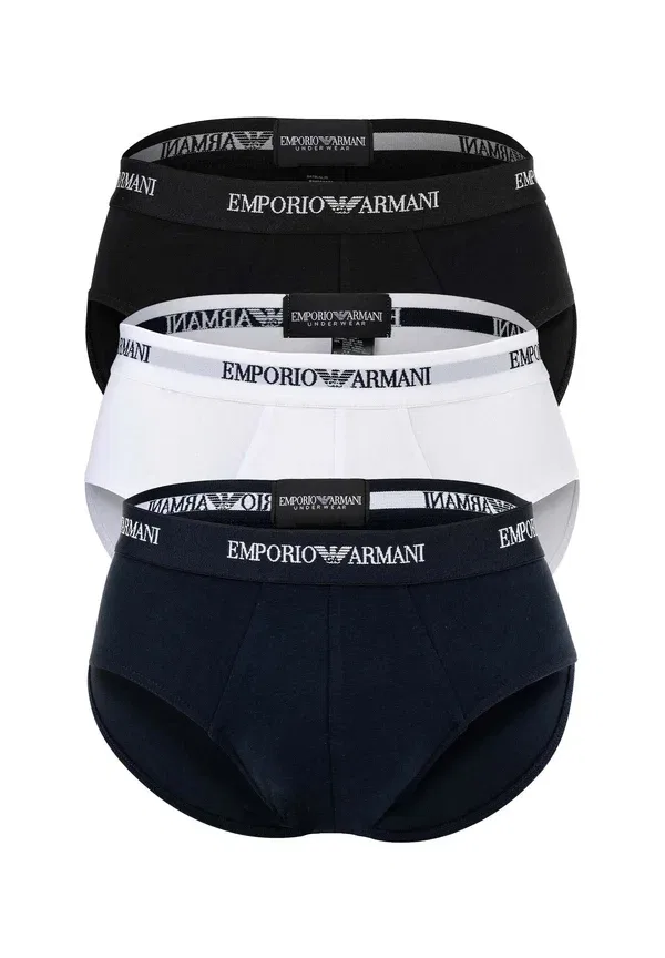 Трусы 3 шт, Emporio Armani, белый/армани синий/черный