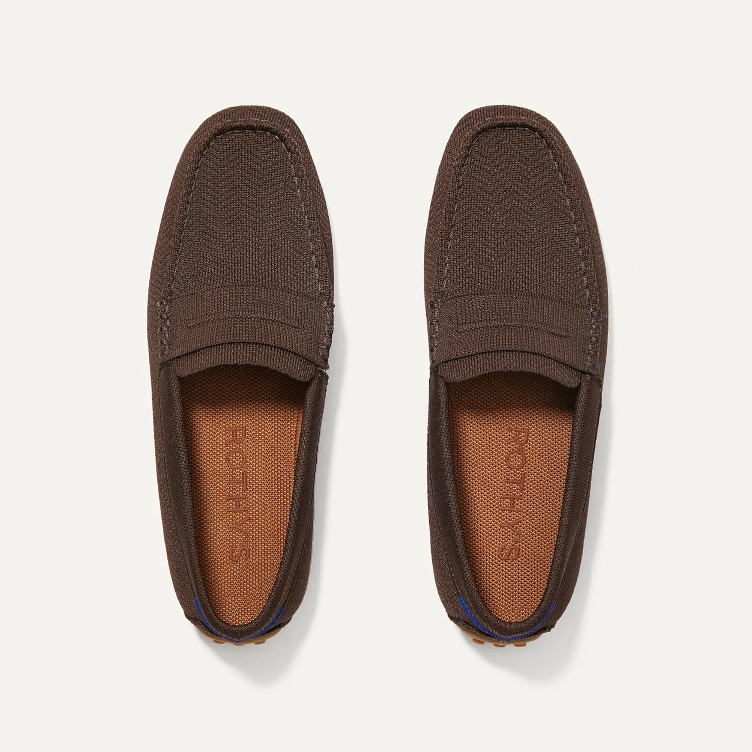 Мужские слипоны Rothy's The Driving Loafer, повседневные лоферы, сделаны из переработанных пластиковых бутылок и подходят для машинной стирки, коричневый — фото 3