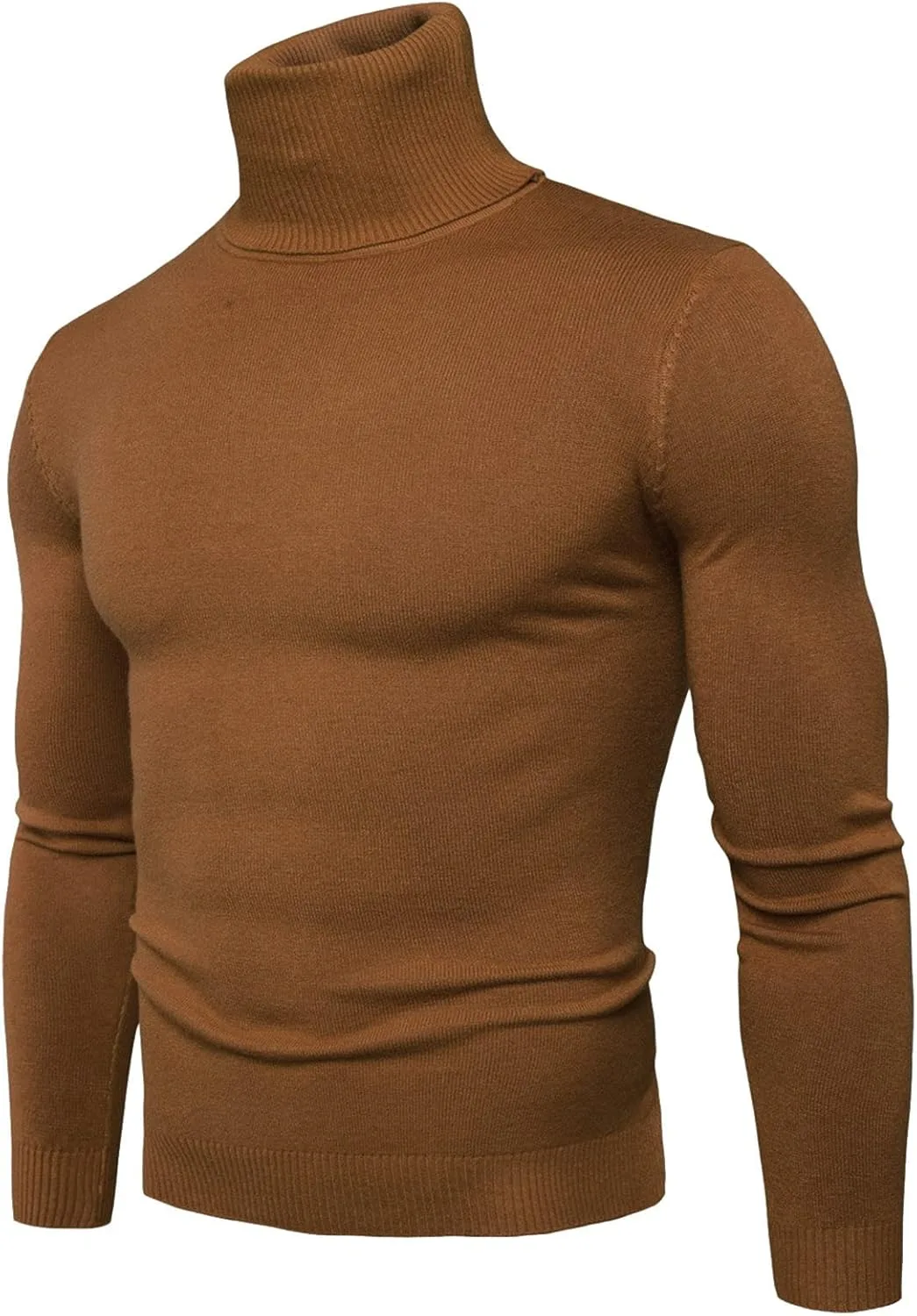 

Мужской водолазка Slim Fit Casual мягкий ребристый пуловер WABEOR