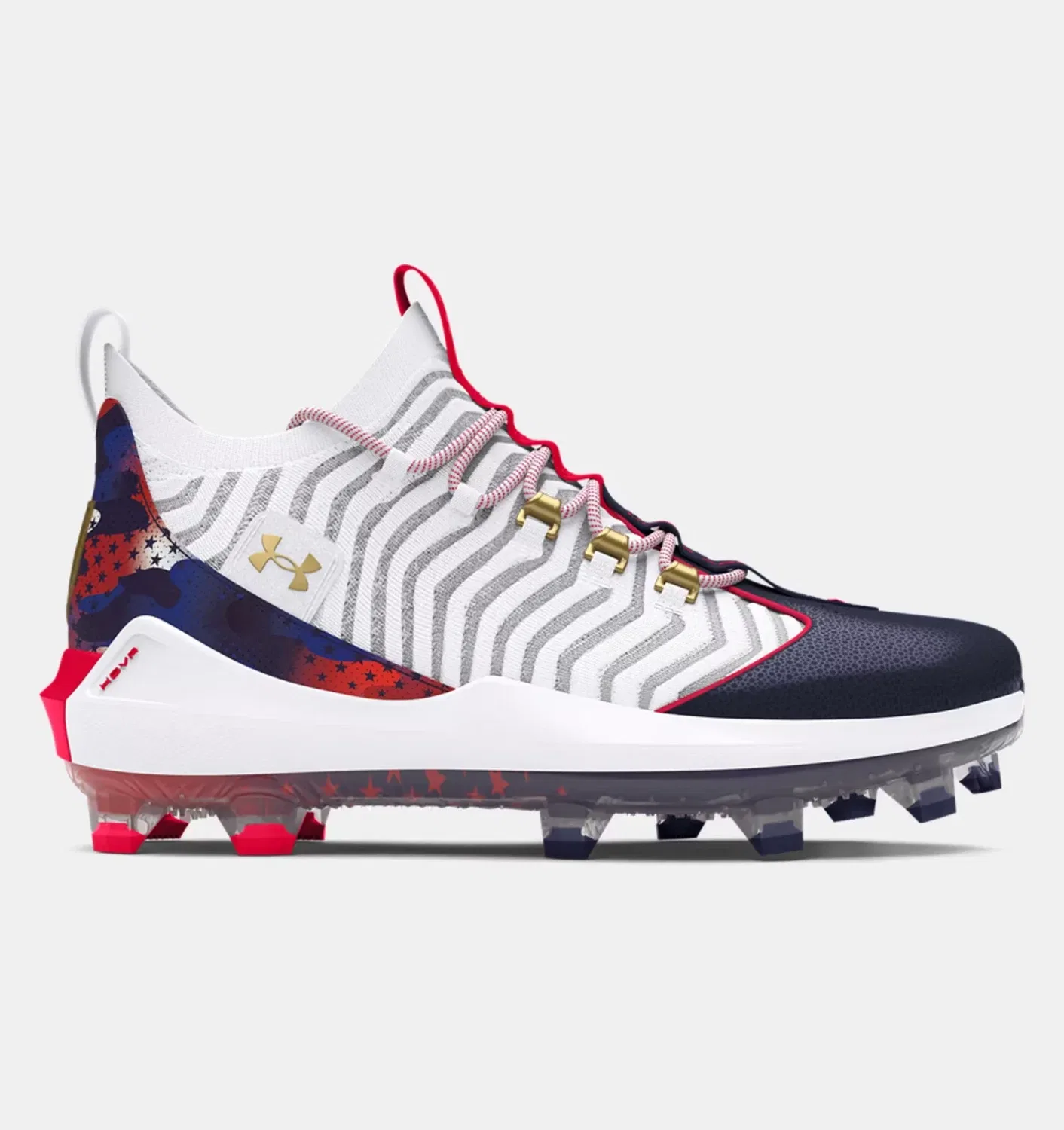 Мужские бейсбольные бутсы Under Armour Harper 9 Pro TPU USA 3027439-100 белого цвета DWA3861 — фото 2