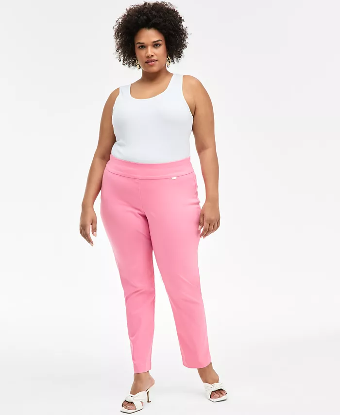 

Узкие брюки из бенгалина больших размеров I.N.C. International Concepts, розовый