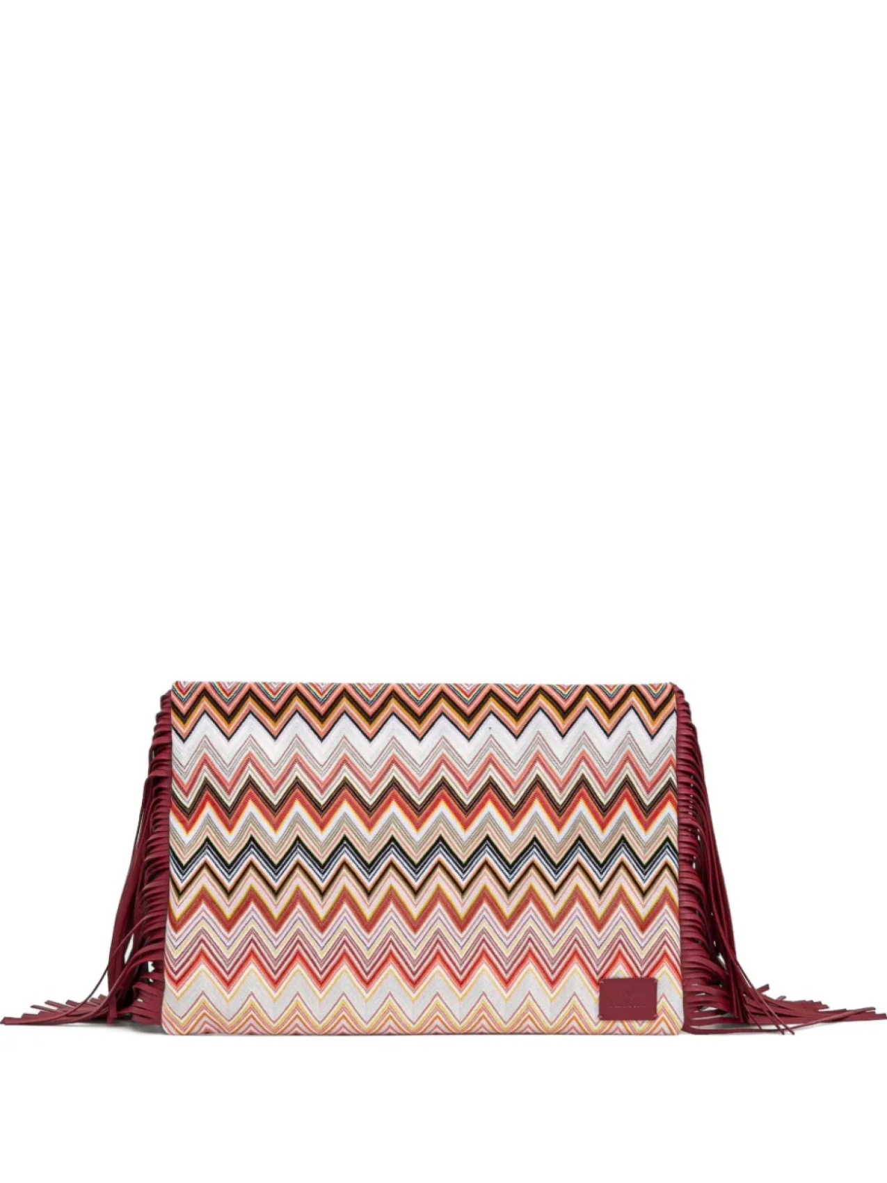 

Сумка-клатч с шевронным узором и бахромой Missoni, красный