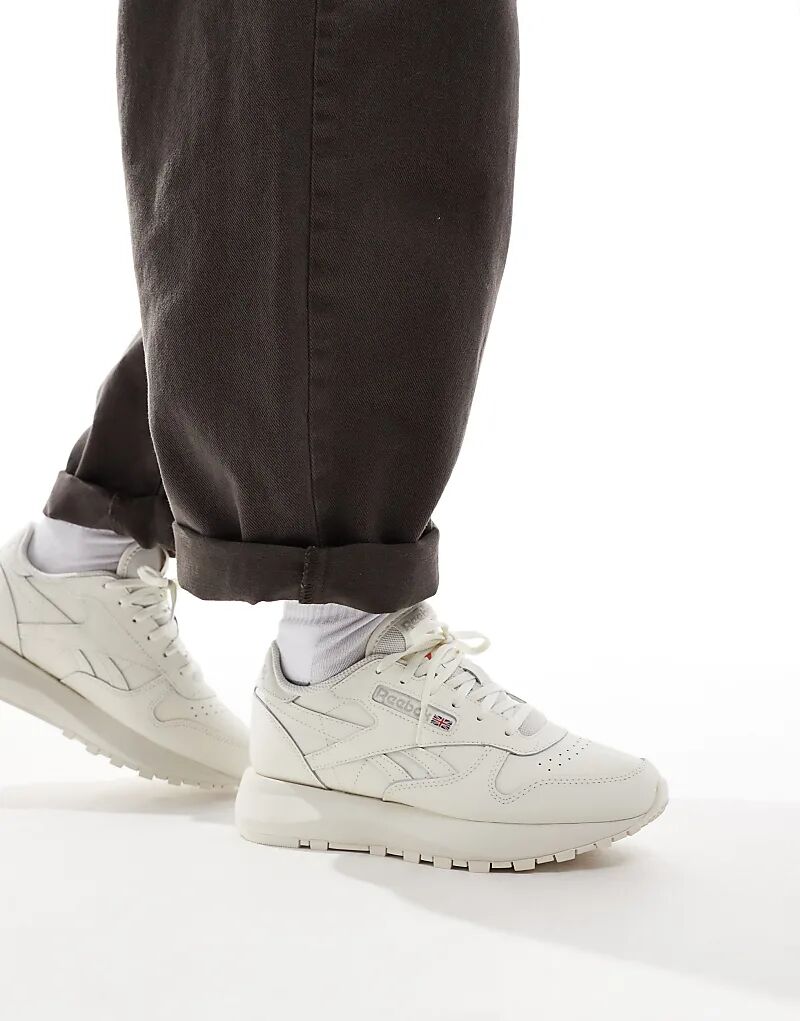 

Классические кожаные кроссовки SP мелово-белого цвета Reebok