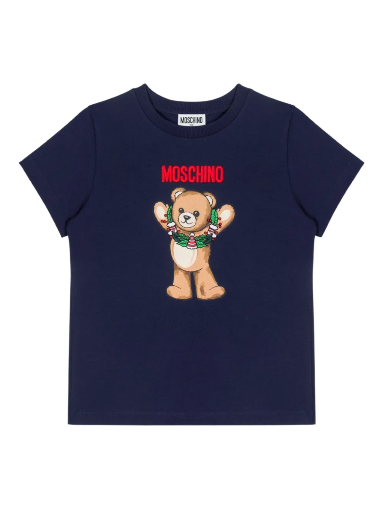 

Moschino Kids футболка с принтом, синий