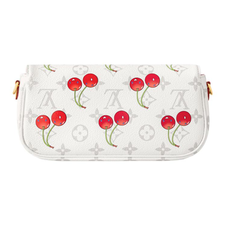 LOUIS VUITTON Кошелёк на цепочке Takashi Murakami Cherry Ivy White Monogram — фото 3