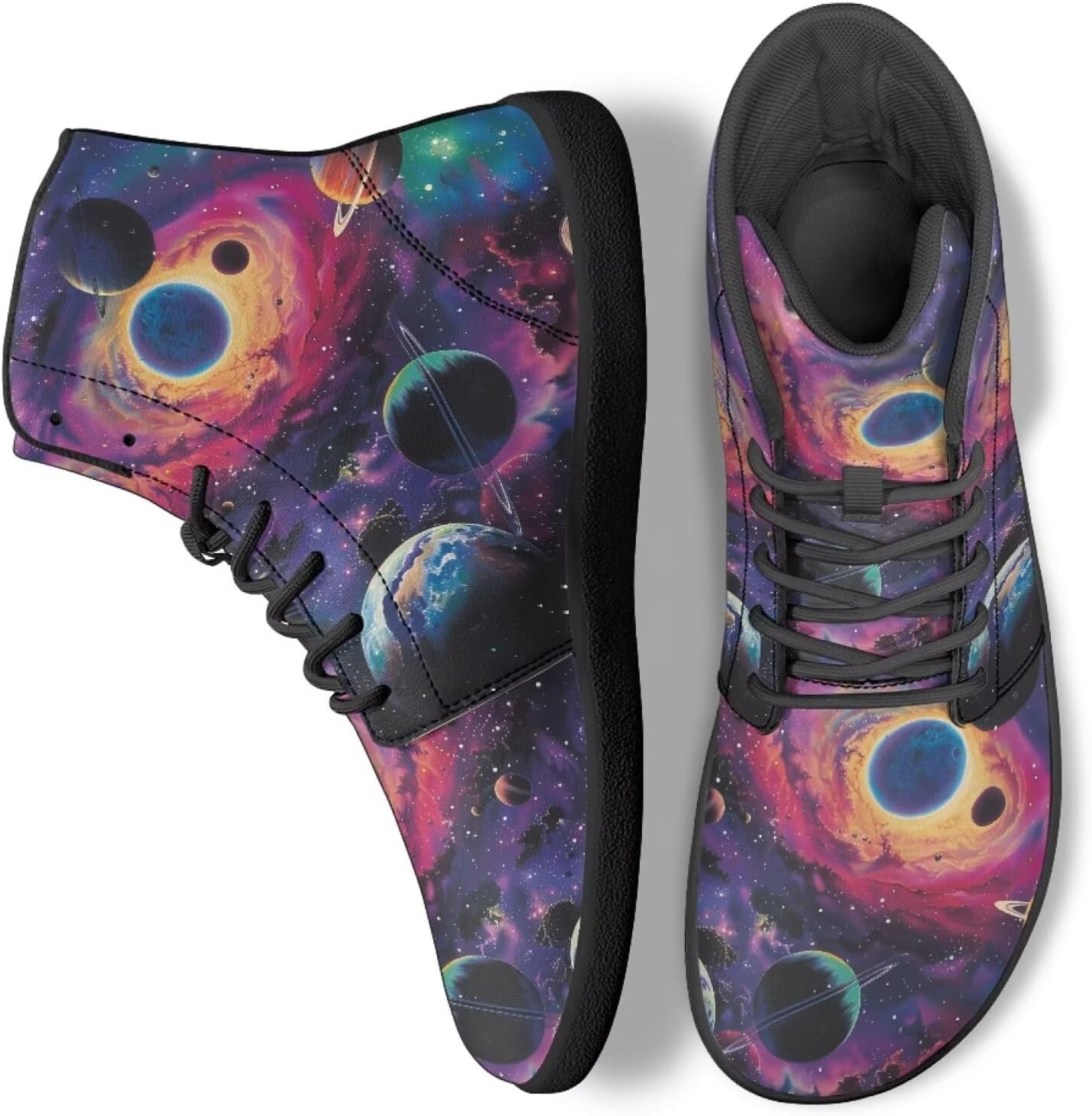 

Высокие кроссовки для ходьбы для мужчин и женщин с широким носком, беговые кроссовки из ПУ-кожи для тренировок Ecaestolph, голубой