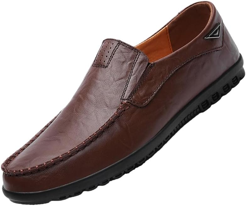 

Мужские повседневные кожаные туфли большого размера - дышащие, с удобной мягкой подошвой и мягкой поверхностью. Подходят для официальной одежды, делового стиля и повседневного использования Fmshi, бордовый