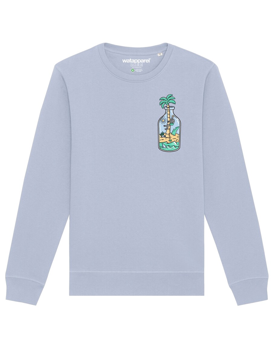 

Толстовка Watapparel Holiday in a bottle, светло-синий