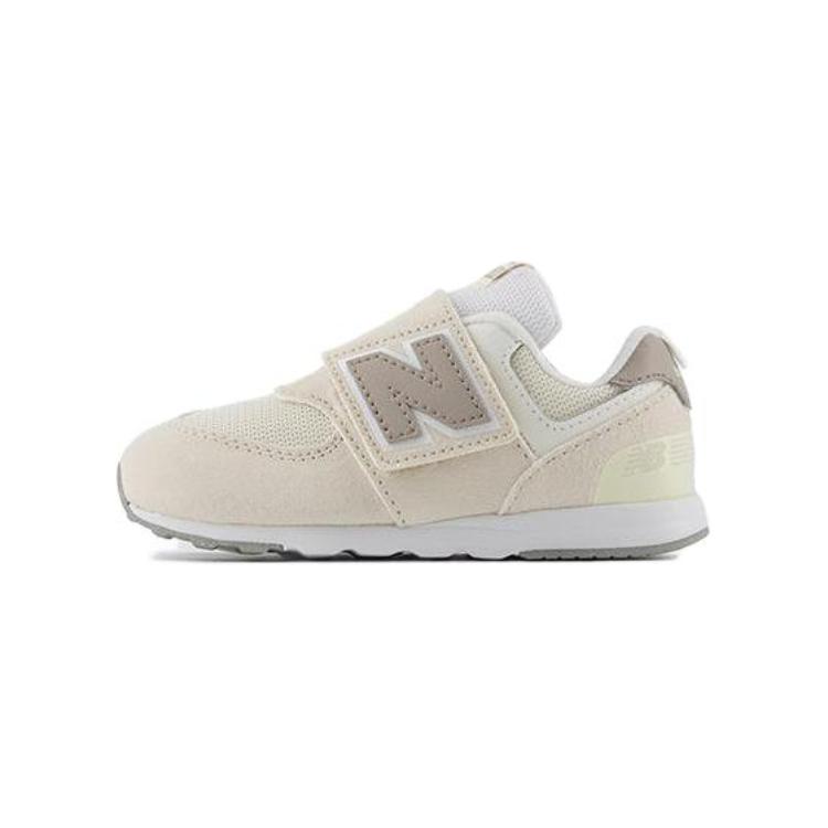 New Balance NB 574 Износостойкие низкие детские туфли для малышей, цвет экрю
