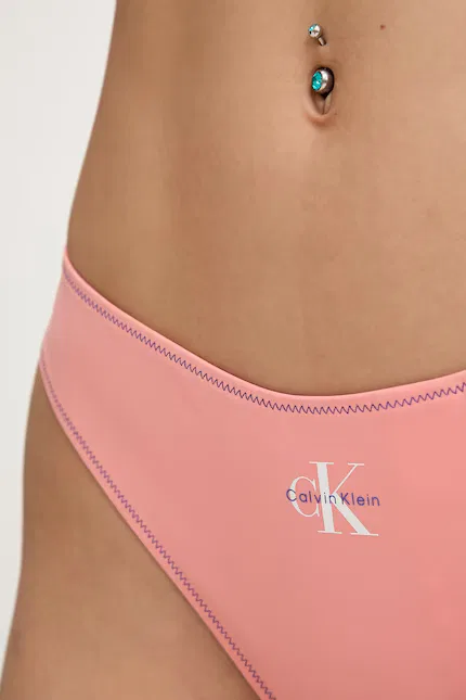 Купальник раздельный стринги Calvin Klein, оранжевый — фото 4