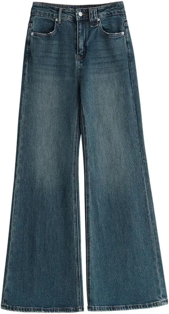 Джинсы клеш Women High Waisted Flare Jeans, синий — фото 4