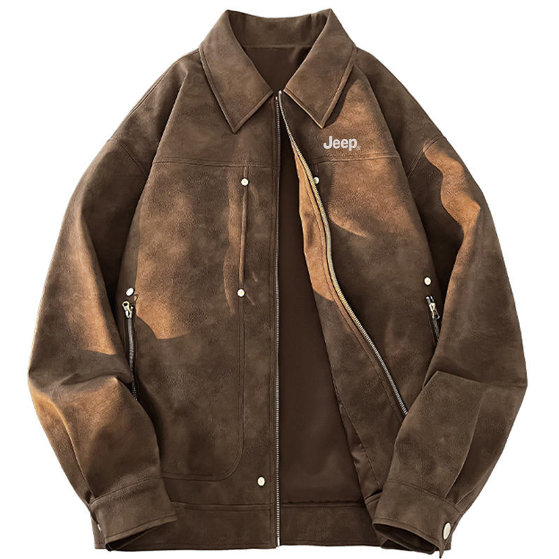 

Кожаная куртка Unisex Jeep, coffee