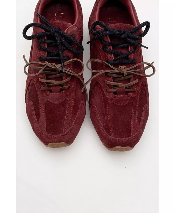 Селина Кроссовки из замши и кожи (женские) Forever & Always Shoes, красный — фото 3