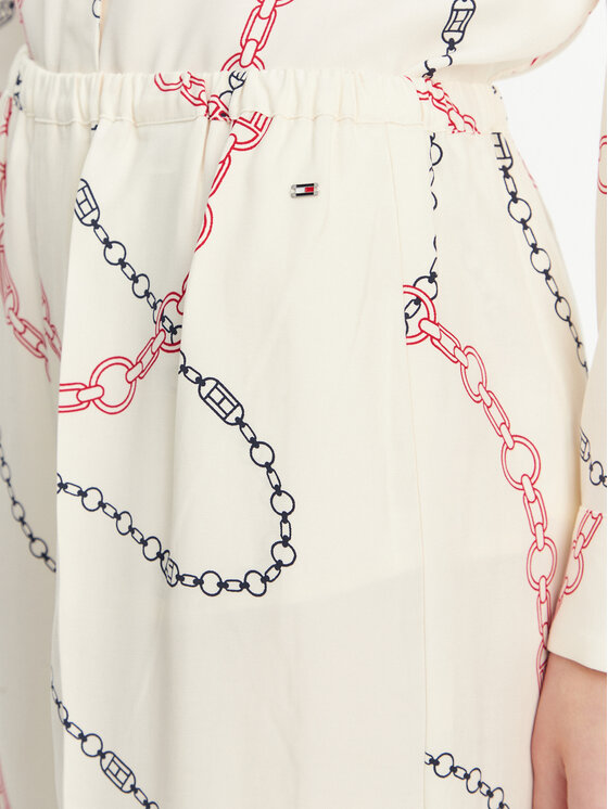Брюки свободного кроя Soft Viscose Woven Pants WW0WW44542 Tommy Hilfiger, белый — фото 4