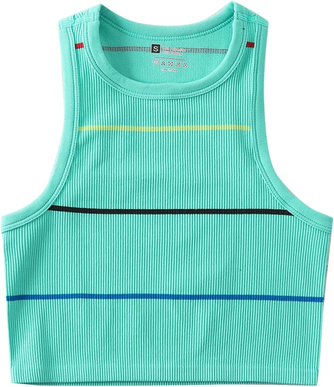 Топ-кроп для женщин без рукавов, Sport Tank Top, Mint Green — фото 3