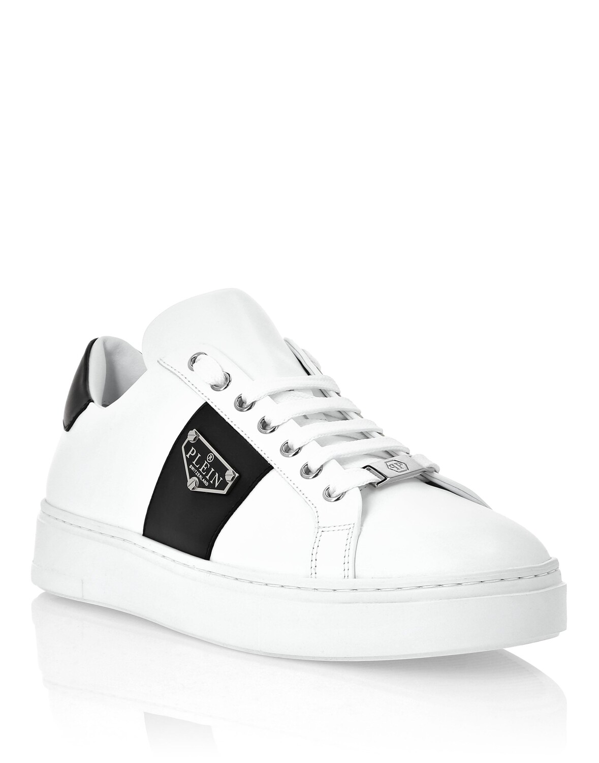 

Кроссовки Lo-Top Triangle Plein Philipp Plein, цвет White / Black