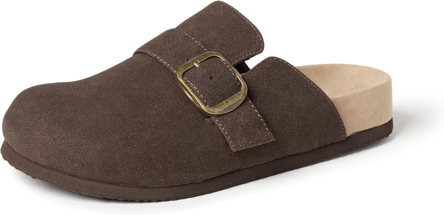 

Мужские сабо Amazon Essentials с верхней пряжкой и удобной посадкой, коричневый