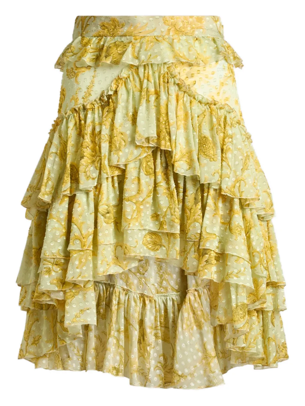 

Мини-юбка с цветочным мотивом в горошек Etro, желтый