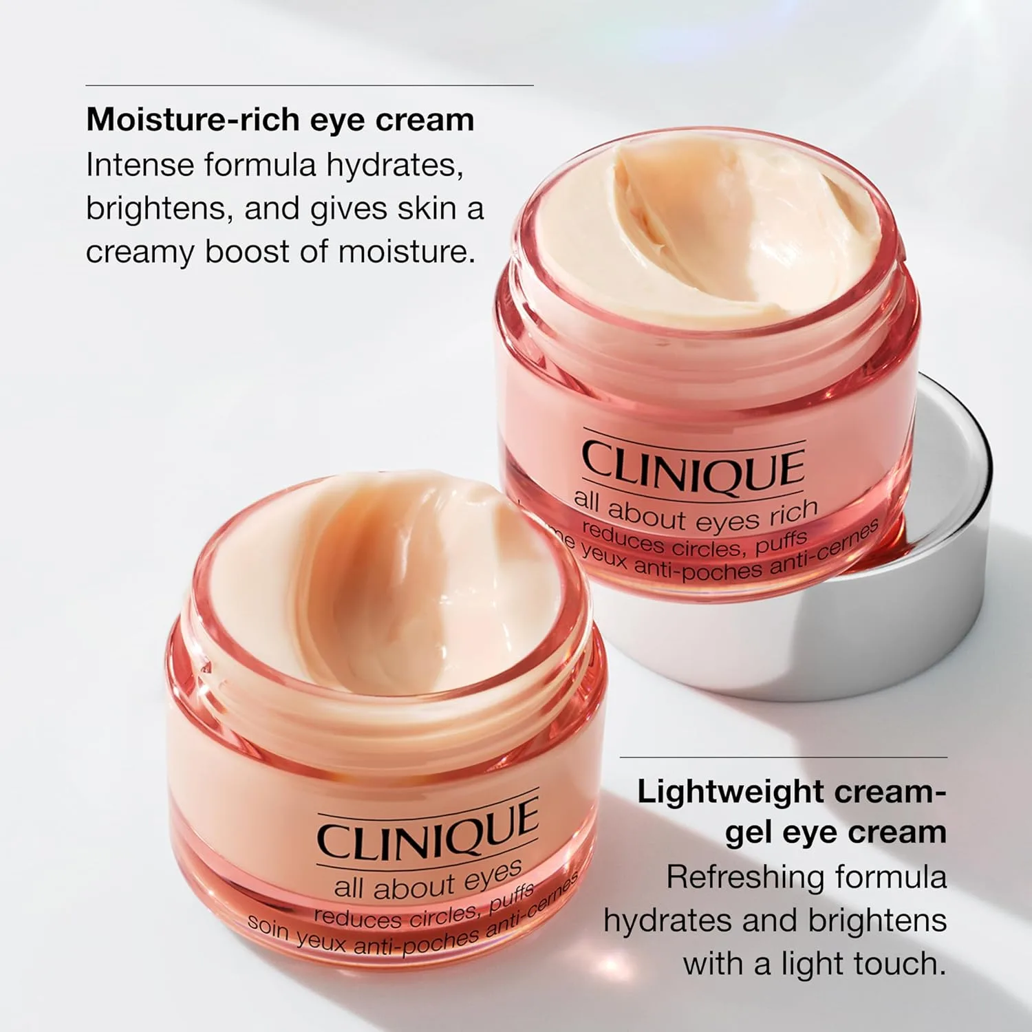 Легкий крем для глаз Clinique All About Eyes с витамином С | Увлажняющий, осветляющий, снимающий отечность и уменьшающий темные круги под глазами, мини-размер, 0,5 унции 14,8 мл (1 шт.) — фото 3