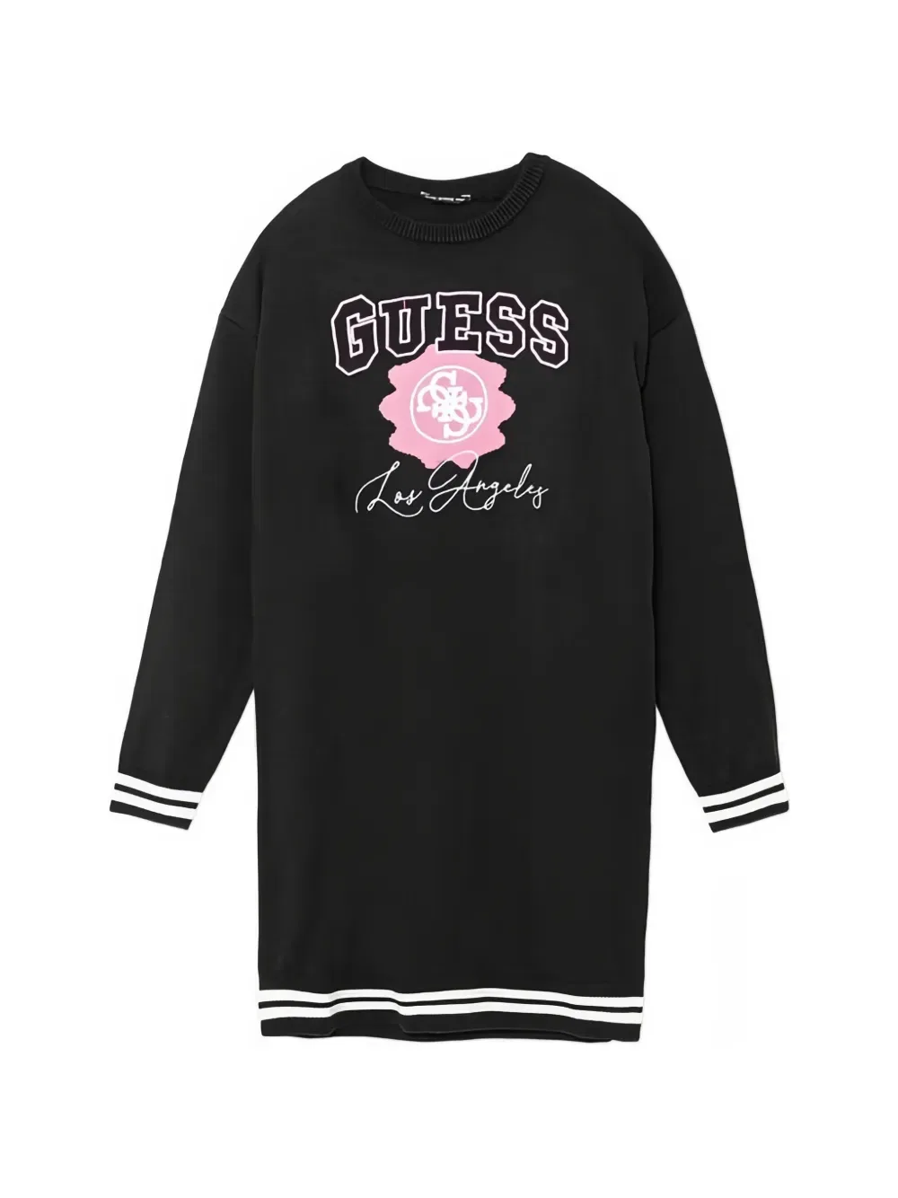 Мини-платье в полоску Guess Kids, черный