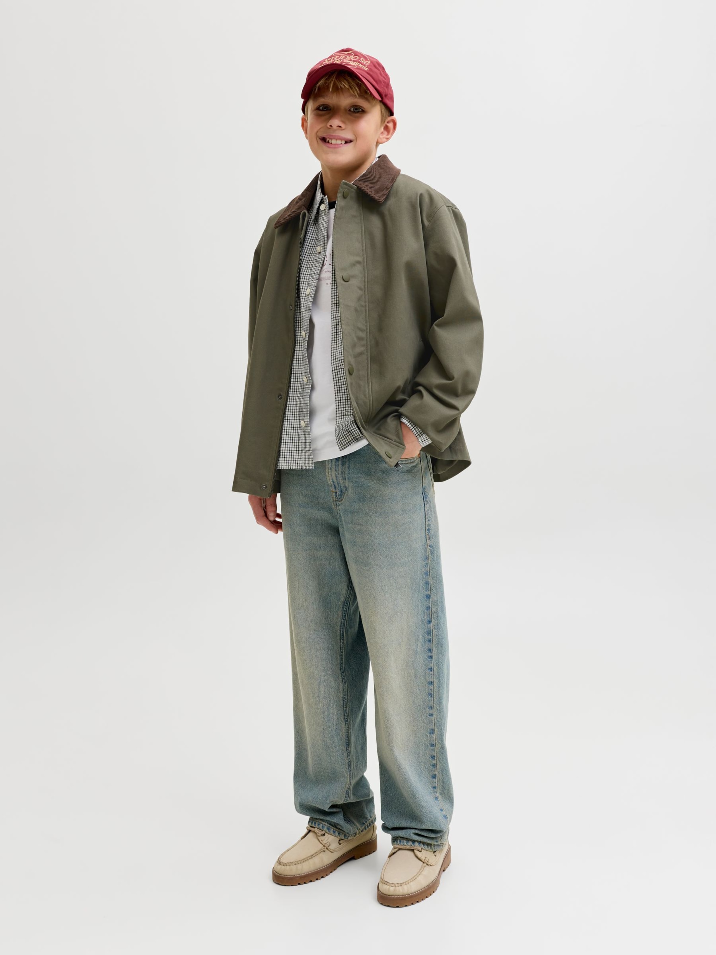Jack & Jones Junior Куртка для межсезонья в цвете Olive — фото 4