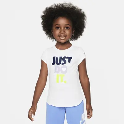 

Футболка Nike Sweet Swoosh "Just Do It" Toddler Graphic T-Shirt, белый