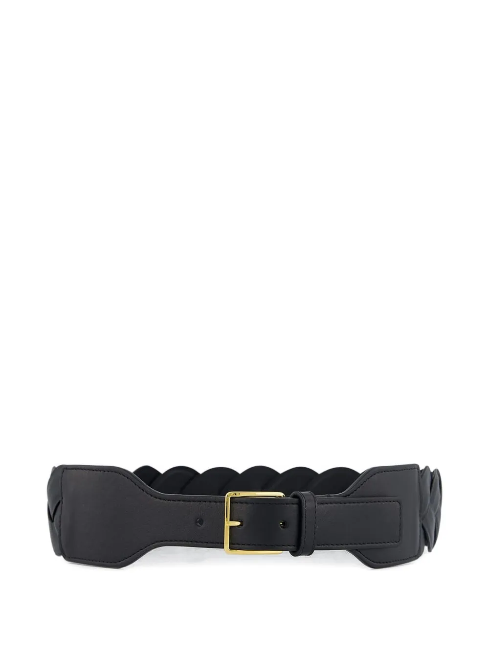 

Плетеный ремень из телячьей кожи с квадратной пряжкой Altuzarra, черный