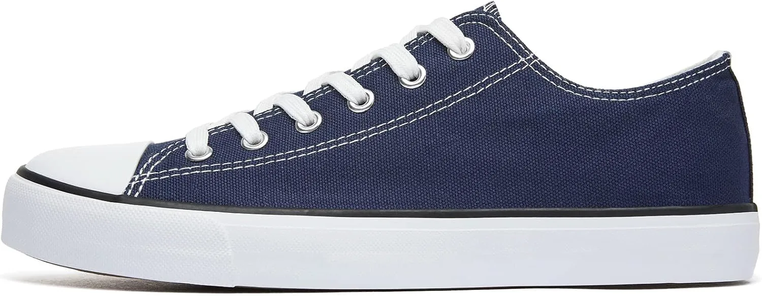 

Кеды yageyan Men Canvas низкие, классические повседневные кроссовки, черно-белые модные обувь, синий