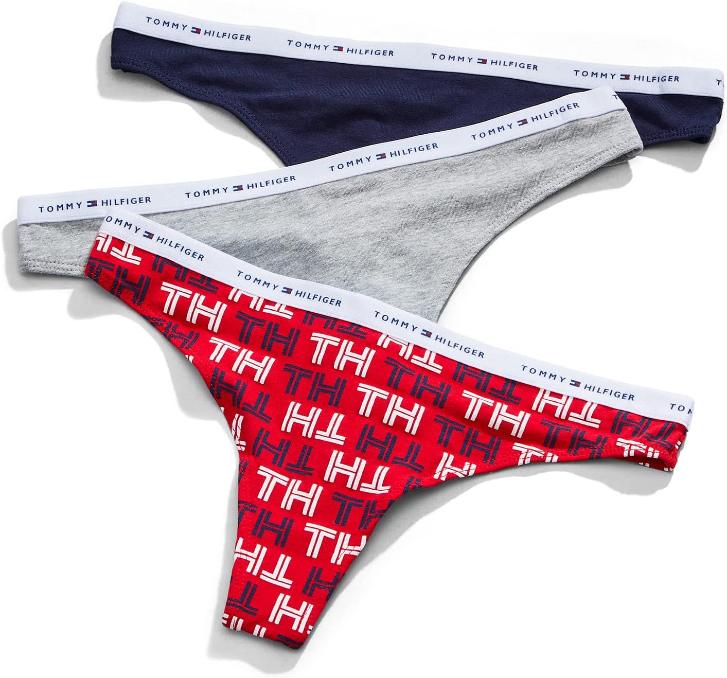 

Женские хлопковые стринги Tommy Hilfiger с логотипом, 3 шт., Tricolor Deco Art