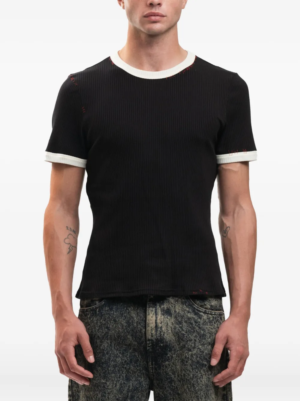 

Футболка Ribbed Ringer Marni, черный