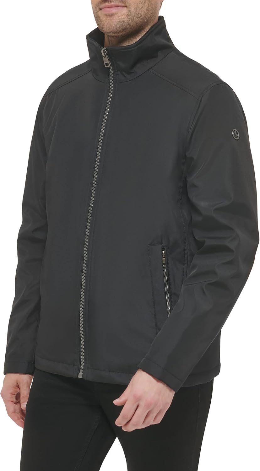 Мужская куртка Calvin Klein с воротником-стойкой из полиэстера, Stand Collar Black — фото 3