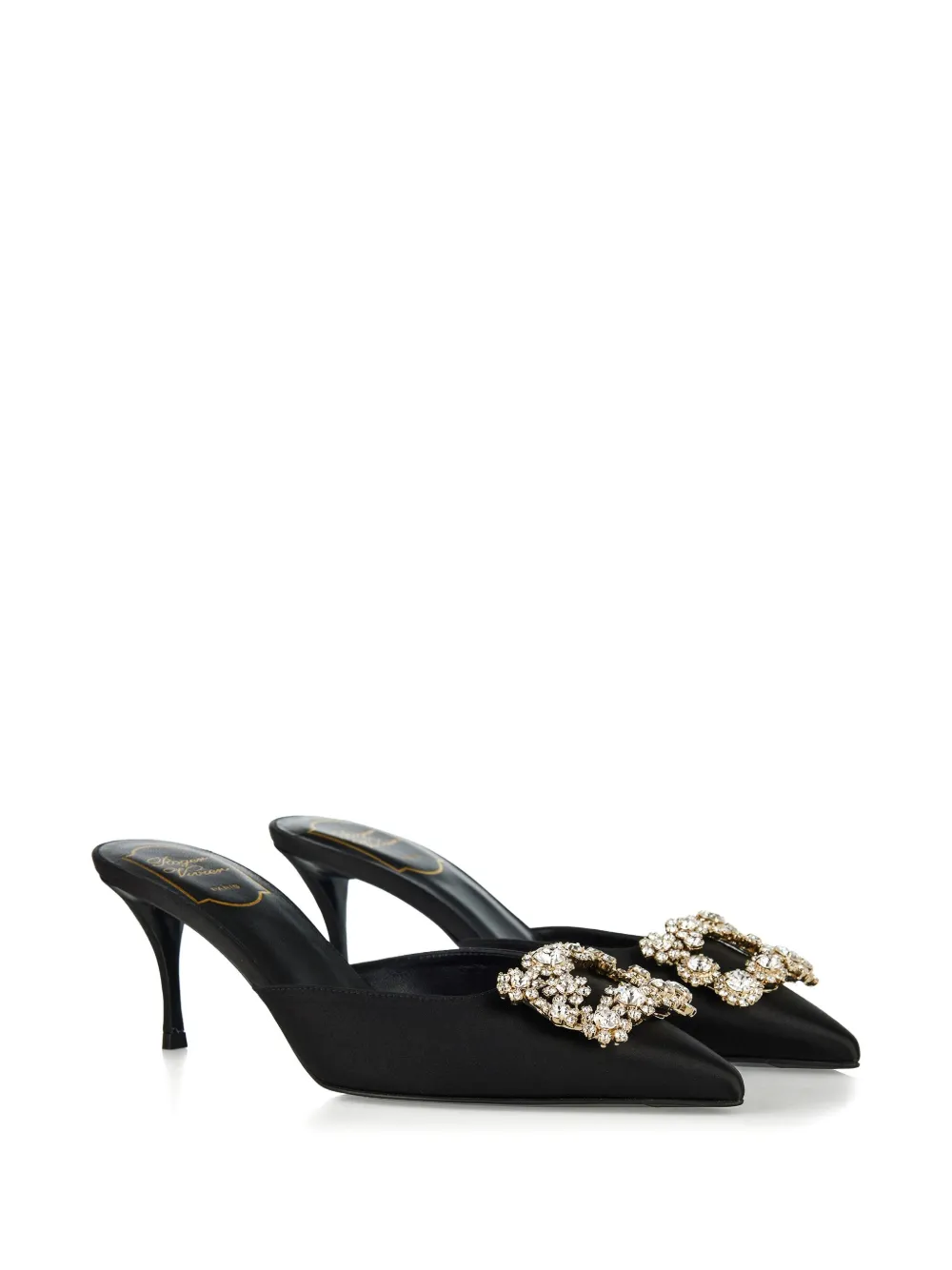65-миллиметровые туфли Efflorescence с кристаллами Roger Vivier, черный — фото 2